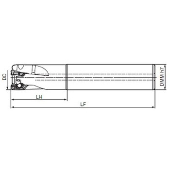 SEC-ウェーブミル 高能率加工用隅削りカッタ WSE16000E型(柄付きタイプ) 住友電工ハードメタル