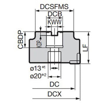 SEC-ゴールミル 鋳鉄高能率加工用カッタ GFXC13000型(シェルタイプ コースピッチ・仕上用) 住友電工ハードメタル