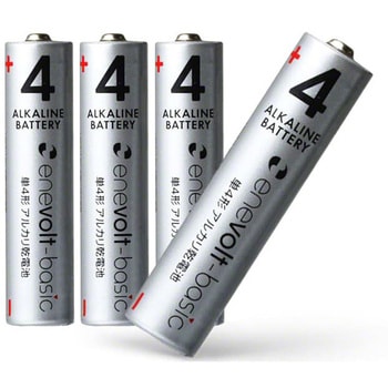 enevolt エネボルト Basic アルカリ乾電池 単4形 4本セット スリーアールソリューション