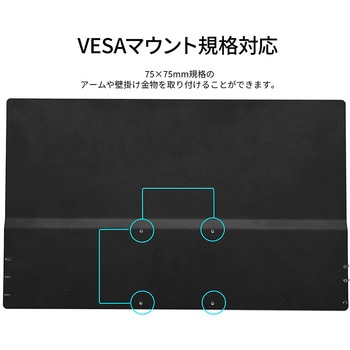 タッチパネル対応液晶ディスプレイ 15.6型/1920×1080/miniHDMI×1、USB Type-C×2/ブラック/スピーカー：無 JAPANNEXT