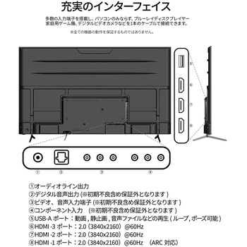 液晶ディスプレイ 75型/3840×2160/HDMI×3/ブラック/スピーカー：有 JAPANNEXT