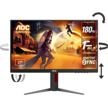 27G4/11 Q[~OtfBXvC 27^/1920~1080/HDMIADisplayPort/ubN/Xs[J[FȂ AOC A`OA Ki2K/FHD(Full-HD) IPS tbV[g180Hz x1ms (MPRT)/1ms (GTG) 54851845