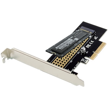 NVMeSSDをPCI Express接続に変換するボード NVNeのGETA エアリア
