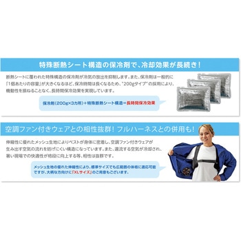 シュトラ　3枚 375669 ピタッと冷却ベスト 1着 日本緑十字社 【通販モノタロウ】