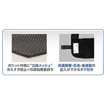 ピタッと冷却ベスト 予備保冷剤付き 日本緑十字社