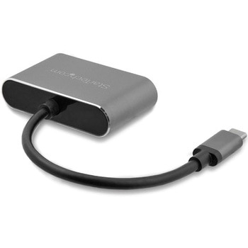 USB-C-VGA/HDMI 変換ディスプレイアダプタ 2 in 1 USB Type-Cマルチアダプター 4K/30Hz アルミケース スペースグレー StarTech.com