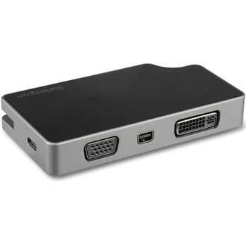 USB Type-C接続マルチディスプレイアダプタ 95W USB PD対応 4K/60Hz対応 スペースグレー VGA/DVI/HDMI/mDP出力対応 StarTech.com