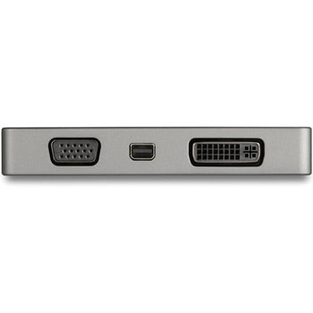 USB Type-C接続マルチディスプレイアダプタ 95W USB PD対応 4K/60Hz対応 スペースグレー VGA/DVI/HDMI/mDP出力対応 StarTech.com