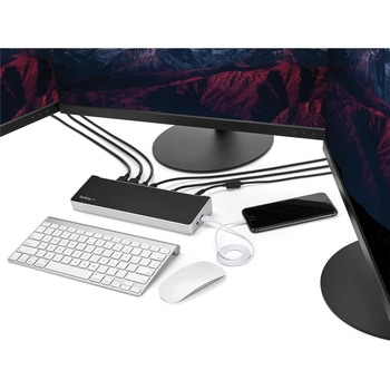 ドッキングステーション/USB-C接続/3画面出力/4K HDMI & DP/100W PD/USBハブ/有線LAN/Win Mac/多機能Type-Cハブ StarTech.com