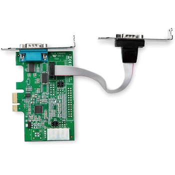 RS232Cシリアル2ポート増設PCIeカード 16950 UART ロープロファイル/標準プロファイル対応 921.4kbps Windows/Linux対応 StarTech.com