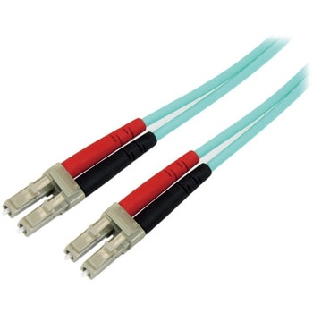 光ファイバー ケーブル/LC-LC/OM3 マルチモード/50/125μm/2芯/フルデュプレックス/100Gb/アラミド繊維/低煙ゼロハロゲン/アクア StarTech.com