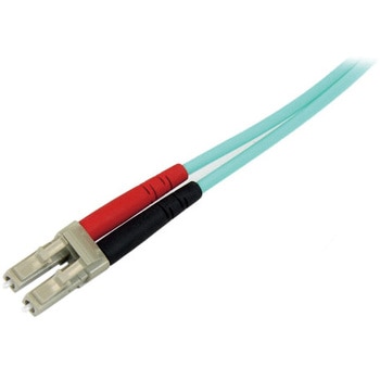 光ファイバー ケーブル/LC-LC/OM3 マルチモード/50/125μm/2芯/フルデュプレックス/100Gb/アラミド繊維/低煙ゼロハロゲン/アクア StarTech.com
