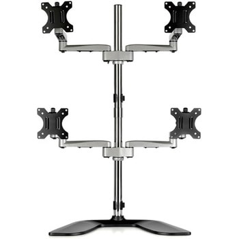 4面液晶モニタースタンド 水平可動式3関節アーム スチール&アルミ VESA規格32インチモニタ対応 StarTech.com