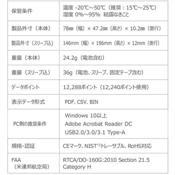 Mini PDFイントランジットデータロガー 上限：25℃/下限：15℃ 31012 DeltaTRAK