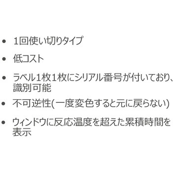 テンプドットプラス 温度上昇時積算温度表示ラベル 8℃/46°F 51052 DeltaTRAK