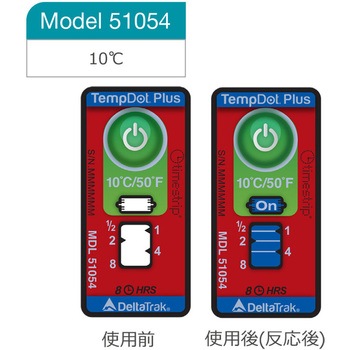 テンプドットプラス 温度上昇時積算温度表示ラベル 10℃/50°F 51054 DeltaTRAK