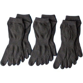 竹綿 ショートメッシュ 5本指 3P ハヤシ[靴下]