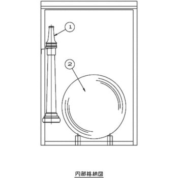 屋外ホース収納箱・架台付 報商製作所