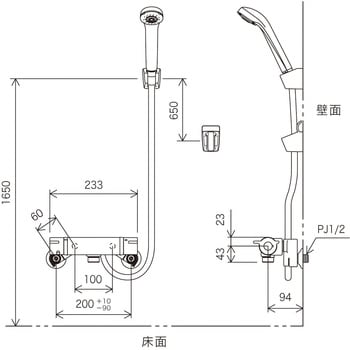 KF800NNC4 サーモスタット式シャワー・ホワイト KVK 浴室用 - 【通販