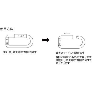 B-2604 ステンレス クイックロックキャッチ(カラビナタイプ) 1個 水本