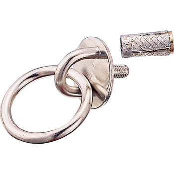 ステンレス ネジ込みラウンドアイ丸カン(アンカープラグ付) 水本機械製作所