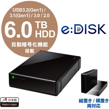 Usb3 0外付けハードディスク ハードウェア暗号化 パスワード保護 エレコム 据え置きハードディスク 通販モノタロウ Eld Een060ubk