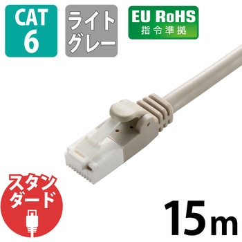 LANケーブル CAT6 ギガビット 爪折れ防止 より線 スリムコネクタ RoHS エレコム