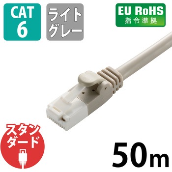 LANケーブル CAT6 ギガビット 爪折れ防止 より線 スリムコネクタ RoHS エレコム