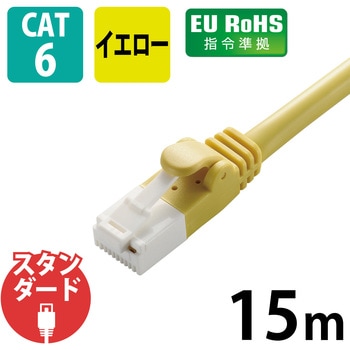 LANケーブル CAT6 ギガビット 爪折れ防止 より線 スリムコネクタ RoHS エレコム