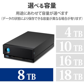 STHS8000800 HDD (ハードディスク) 外付け LaCie 1big Dock Thunderbolt3 ×2 USB-A×1  DisplayPort1.4ポート×1 SDカード×1 【Windows Mac】対応 1個 LaCie(ラシー) 【通販モノタロウ】