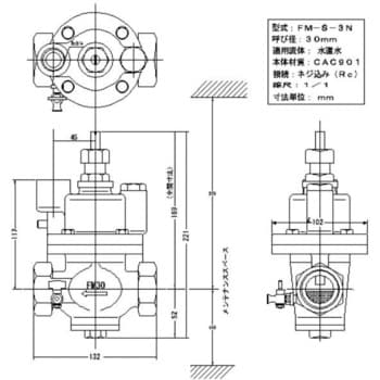 FM-S-3N-シュベン FMバルブ 定水位弁 ストレート型S-3N型 寒冷地仕様