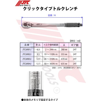 クリックタイプトルクレンチ JTC プレセット形 【通販モノタロウ】