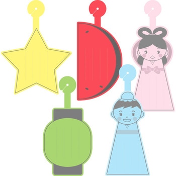 七夕 わくわく短冊(こより一体型) アルファ