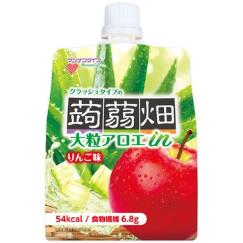 マンナンライフクラッシュタイプの蒟蒻畑大粒アロエinりんご味150g マンナンライフ