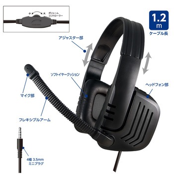 4極ヘッドセット ナカバヤシ