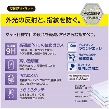 SWITCH Lite ガラスフィルム 反射防止 ナカバヤシ