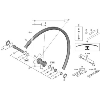 WHM8000TL F15 スポーク 301 - SHIMANO(シマノ)