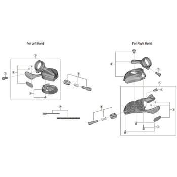 Y0FA98010 SL-M9100 シフティングレバーユニット 右用 1個 SHIMANO