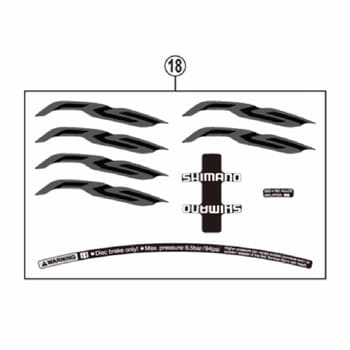 Y0FH98030 WH-RS370-TL-R12 リムステッカーユニット 1個 SHIMANO