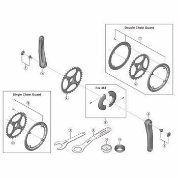 FC-E5000 取付ボルト/キャップ - SHIMANO(シマノ)