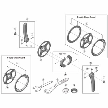 FC-E6100 右クランク 170mm シルバー SHIMANO(シマノ)