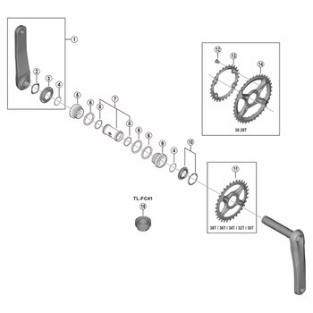 Y1X098020 FC-M9100 左クランク 165mm 1個 SHIMANO(シマノ) 【通販