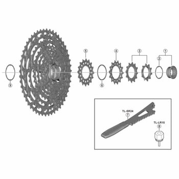 Y1X498010 CS-M9100-12ロックリング/スペーサー 1個 SHIMANO(シマノ