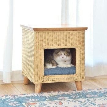 ペットハウススツール ナチュラル PET-63 東谷
