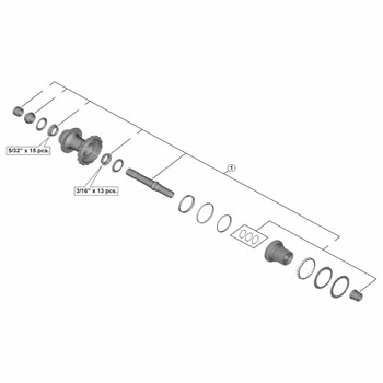 FH-M9111 ハブ軸ユニット 142mm SHIMANO(シマノ)