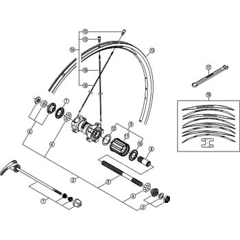 シマノ(SHIMANO) リペアパーツ ハブ軸組立品 156mm(二面切り/玉間110mm