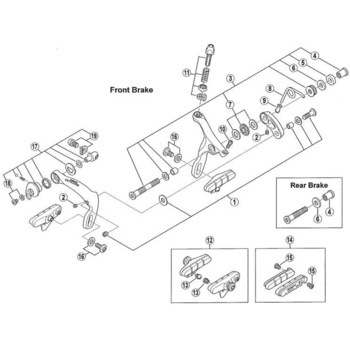 BR-7700QR 取付ボルト/ワッシャ SHIMANO(シマノ)