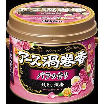 アース渦巻香 バラの香り 30巻缶入 1缶(30巻) アース製薬 【通販