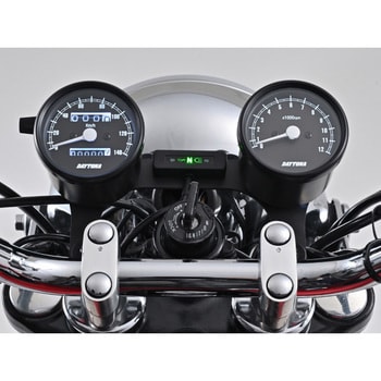 バイク用 機械式スピードメーター Φ60 ホワイトLED照明 DAYTONA