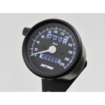 バイク用 機械式スピードメーター Φ60 ホワイトLED照明 DAYTONA(デイトナ)